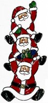 raamsticker kerstman 25 x 12 cm rood/wit/zwart