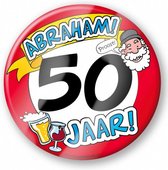 bierviltjes 50 jaar 10 cm karton rood/wit  6 stuks