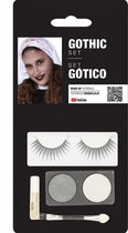 make-up set goth zilver/wit 4-delig