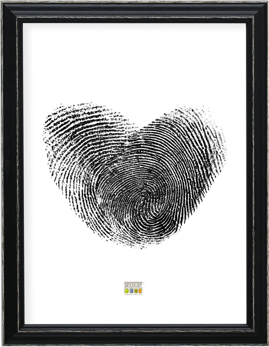 Deknudt Frames fotolijst S221F2 - zwart met naturel accent - 50x70 cm