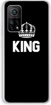 Case Company® - Xiaomi Mi 10T hoesje - King zwart - Soft Cover Telefoonhoesje - Bescherming aan alle Kanten en Schermrand