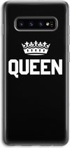 Case Company® - Samsung Galaxy S10 4G hoesje - Queen zwart - Soft Cover Telefoonhoesje - Bescherming aan alle Kanten en Schermrand