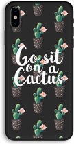 Case Company® - iPhone X hoesje - Cactus quote - Biologisch Afbreekbaar Telefoonhoesje - Bescherming alle Kanten en Schermrand