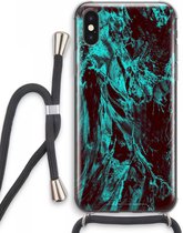 Case Company® - iPhone XS Max hoesje met Koord - Ice Age - Telefoonhoesje met Zwart Koord - Extra Bescherming aan alle Kanten en Over de Schermrand