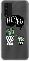 Case Company® - Xiaomi Redmi 9T hoesje - Hey you cactus - Soft Cover Telefoonhoesje - Bescherming aan alle Kanten en Schermrand