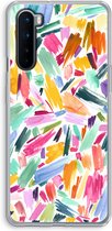 Case Company® - OnePlus Nord hoesje - Watercolor Brushstrokes - Soft Cover Telefoonhoesje - Bescherming aan alle Kanten en Schermrand