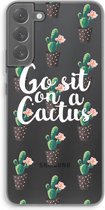 Case Company® - Samsung Galaxy S22 Plus hoesje - Cactus quote - Soft Cover Telefoonhoesje - Bescherming aan alle Kanten en Schermrand