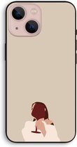Case Company® - iPhone 13 mini hoesje - I drink wine - Biologisch Afbreekbaar Telefoonhoesje - Bescherming alle Kanten en Schermrand