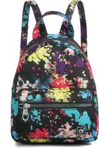 YLX Mini Backpack voor dames. Zwart met spetters. Recycled Rpet materiaal. Eco-friendly