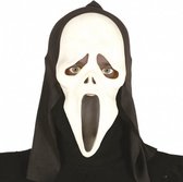 verkleedmasker Scream 29 cm PVC zwart/wit