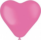 ballonnen hart 25 cm latex roze 8 stuks