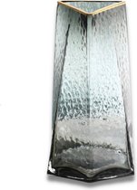 Lookz™ Moderne Vaas - Grijs - Elegant - Glas - 9x22cm