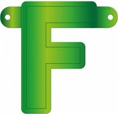 slingerletter 'F' 12,5 x 11 cm karton groen