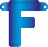 slingerletter F junior 12,5 x 11 cm karton blauw