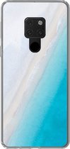 Geschikt voor Huawei P40 Lite hoesje - Strand - Zee - Blauw - Siliconen Telefoonhoesje