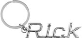 sleutelhanger Rick 11,5 x 7,5 cm aluminium