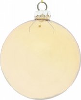 kerstbal Gundel 12 cm glas goud/transparant