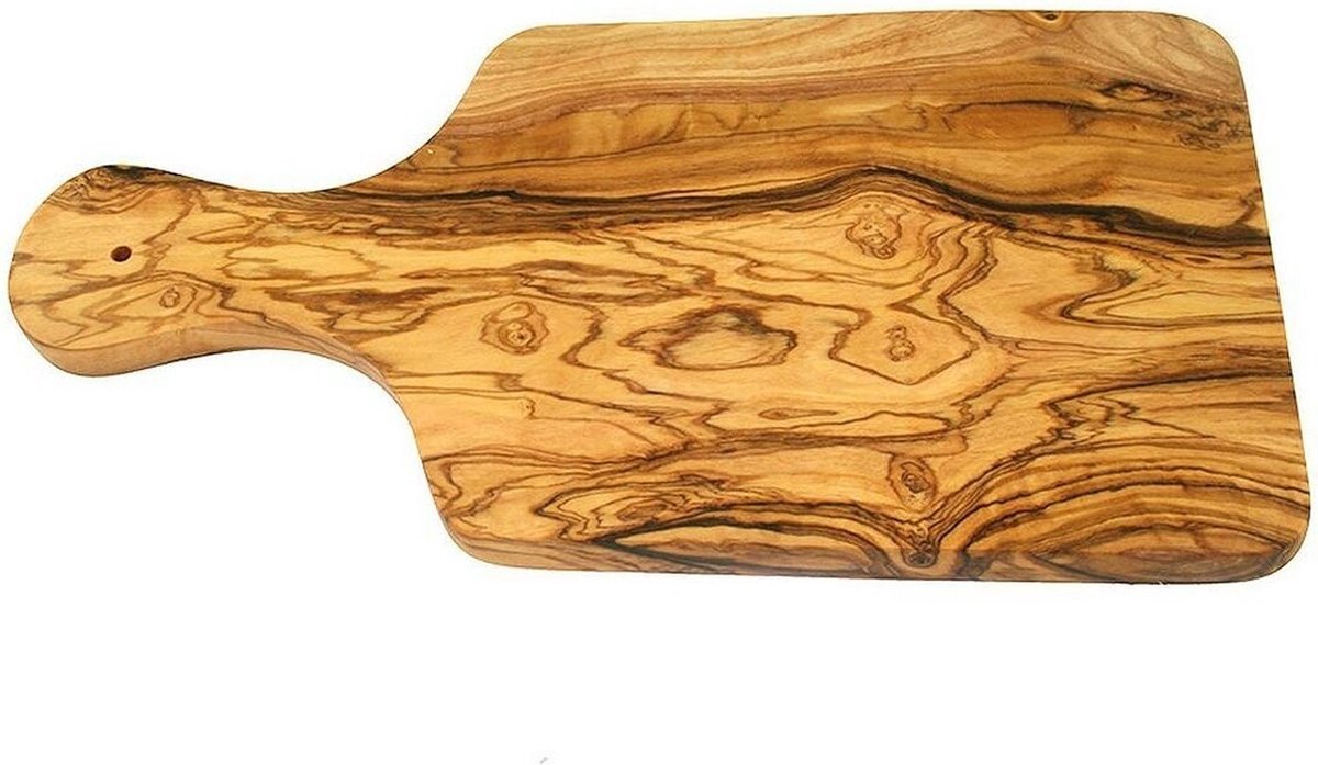 Borrelplank Hout - Tapasplank - Olijfhout - Serveerplank Hout - Kaasplank - 27 cm