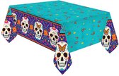 tafelkleed Day Of The Dead 120 x 180 cm turquoise/paars