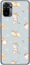 Geschikt voor Xiaomi Redmi Note 10 Pro hoesje - Patroon - Hond - Corgi - Jongens - Meisjes - Kinderen - Kids - Siliconen Telefoonhoesje