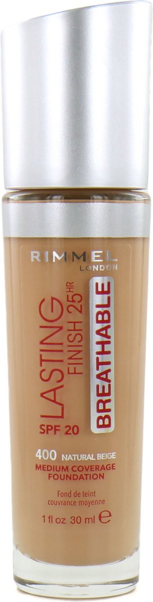Bol.com Rimmel London Lasting Finish Breathable Foundation - Natural Beige - Beige aanbieding