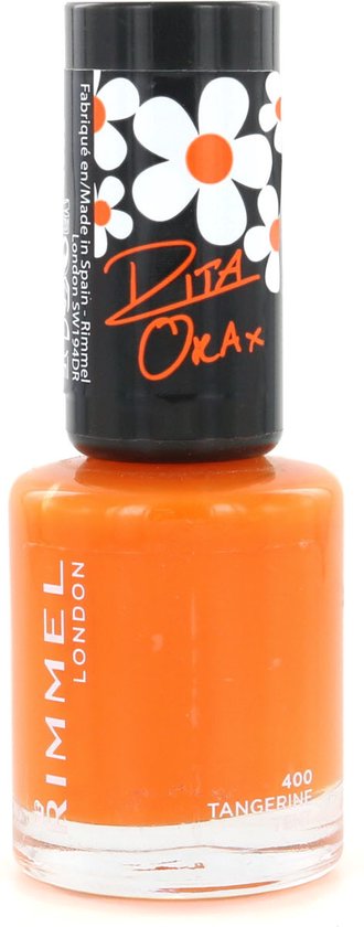 Rimmel London 60 Sekunden Nagellack – Super Shine, Farbe 400 Tangerine Tent – Schnelltrocknend & Bis Zu 10 Tage Haltbar