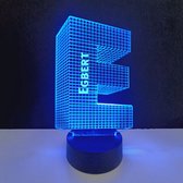 3D LED Lamp - Letter Met Naam - Egbert