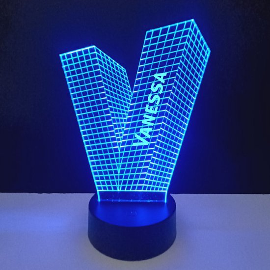 3D LED Lamp - Letter Met Naam - Vanessa