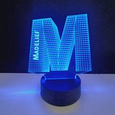 3D LED Lamp - Letter Met Naam - Madelief