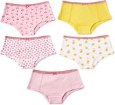Little Label Ondergoed Meisjes - Onderbroeken Meisjes Maat 170-176 - roze, geel - Zachte BIO Katoen - 5 Stuks - Model hipster - Hartjes