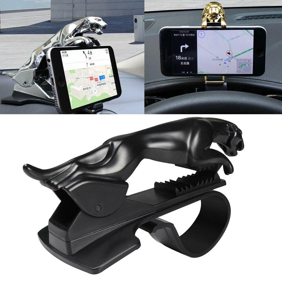 Luipaard Vormige Auto Telefoon Houder Dashboard Mount LB-529 Universele Gsm Clip GPS Beugel Mobiele Telefoon Houder Opslag Stand
