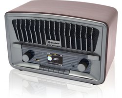 Roadstar Retro Radio – DAB+, FM en Bluetooth – Donkerbruin