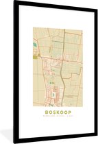 Fotolijst incl. Poster - Boskoop - Kaart - Plattegrond - Nederland - Stadskaart - 60x90 cm - Posterlijst