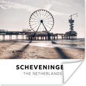 Poster Nederland -Bas - Grande roue - Plage - 100x100 cm XXL