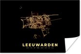 Poster Leeuwarden - Kaart - Stadskaart - Plattegrond - 120x80 cm