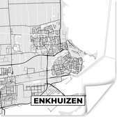 Affiche Carte - Enkhuizen - Plan de la ville - Carte - 100x100 cm XXL