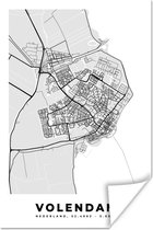 Affiche Volendam - Carte - Carte - Plan de la ville - 20x30 cm