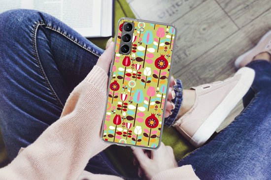 Coque Samsung Galaxy S21 - Motifs - Fleurs - Couleurs - Coque de téléphone en Siliconen -