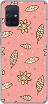 Telefoonhoesje Geschikt voor Samsung Galaxy A51 hoesje - Patronen - Bloemen - Bladeren - Girl - Kids - Kinderen - Siliconen Telefoonhoesje