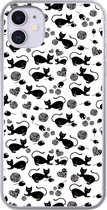 Coque iPhone 11 - Fille - Chat - Souris - Motifs - Coque de téléphone en Siliconen -