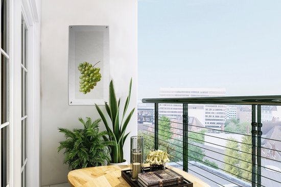 Poster de jardin Raisins - Fruits - Nourriture - 30x60 cm - Toile de jardin - Poster extérieur