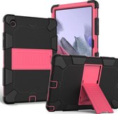 Mobigear Tablethoes geschikt voor Samsung Galaxy Tab A8 10.5 (2021) Hardcase Backcover | Mobigear ShieldStand | Schokbestendig Galaxy Tab A8 10.5 (2021) Telefoonhoesje | Anti Shock Proof + Standaard - Zwart /Rood | Zwart,rood