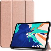 Mobigear Tablethoes geschikt voor Apple iPad Pro 12.9 Inch (2020) Hoes | Mobigear Tri-Fold Bookcase - Roségoud