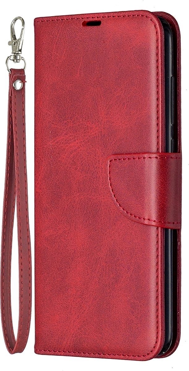 Mobigear Telefoonhoesje geschikt voor Xiaomi Redmi Note 9 Hoesje | Mobigear Excellent Bookcase Portemonnee | Pasjeshouder voor 3 Pasjes | Telefoonhoesje voor Pinpas / OV Kaart / Rijbewijs - Rood