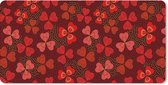 Bureauonderlegger - Patroon - Klaver - Rood - 60x30 - Muismat