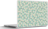 Laptop sticker - 11.6 inch - Patroon - Madeliefjes - Nordic - 30x21cm - Laptopstickers - Laptop skin - Cover