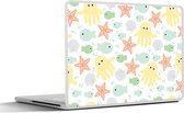 Laptop sticker - 17.3 inch - Zeedieren - Baby - Schelpen - 40x30cm - Laptopstickers - Laptop skin - Cover