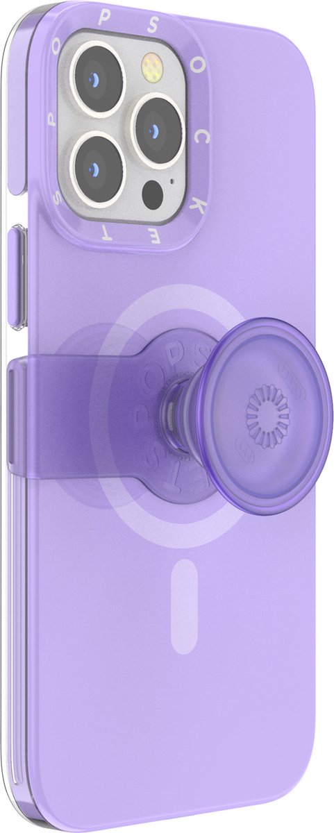 PopSockets PopCase met een magnetische ring - Telefoonhoesje met Telefoonbutton voor Apple iPhone 13 Pro Max - Paars