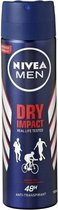 3x Nivea Men Deodorant Spray Dry Impact 150 ml