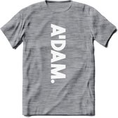 A'Dam Amsterdam T-Shirt | Souvenirs Holland Kleding | Dames / Heren / Unisex Koningsdag shirt | Grappig Nederland Fiets Land Cadeau | - Donker Grijs - Gemaleerd - L
